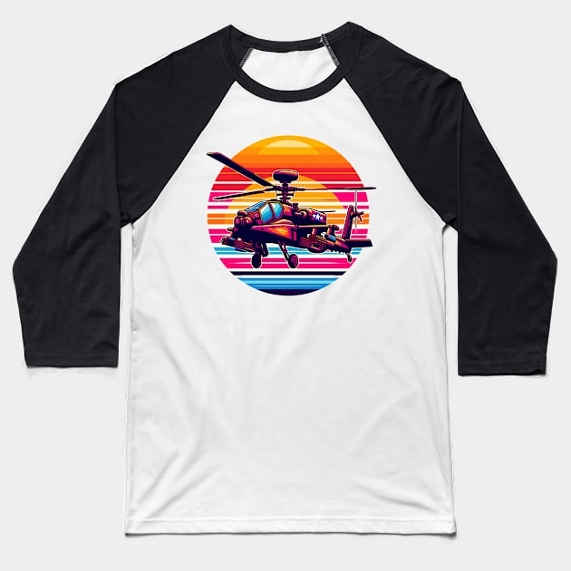 AH-64 Apache Baseball T-Shirt by Vehicles-Art